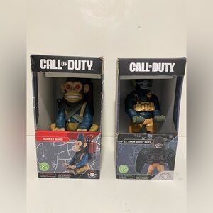 🎁Call of Duty MONKEY BOMB & GHOST Phone & Controller Holder Cable Guys LOT of 2